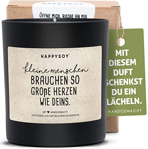 Danke sagen Duftkerze im Glas mit Spruch aus Soja - natürlich handgemacht nachhaltig - persönliches Geschenk beste Erzieherin bester Erzieher Kindergarten liebevolle Geschenkidee Dankeschön