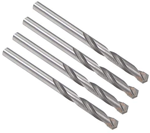 sourcing map Cemented Carbide Twist Drill Bits 4mm Metal Drill Cutter for Stainless Steel Copper Aluminum Zinc Alloy Iron 4 Pcs