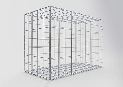 GABIONA Steinkorb-Gabione eckig, Maschenweite 10 x 10 cm, Tiefe 50 cm, Gabione 100 x 70 x 50 cm (L x H x T), C-Ring