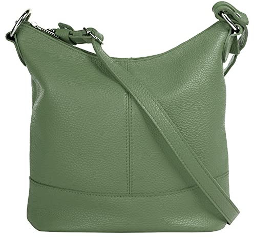 Cluty Umhängetasche echt Leder Damen | Made in Italy, Handtasche, Schultertasche, Crossbody Bag aus Leder | 021217