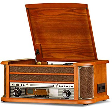 NCRD Vinyl-Aufzeichnungsplayer, 6-in-1 3-Gang-Plattenspieler-Bluetooth-Rekordspieler mit eingebauten Stereo-Lautsprechern, eignet Sich zum Platzieren im Wohnzimmer zu Hause