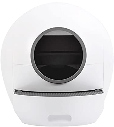 Arenero Eléctrico para Gatos - Caja de Arena Automática Elegante y Cerrada - Limpieza y Desodorización Automática - Control por Aplicación - Extraíble y Grande