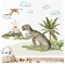 Grandora XXL Dinosaurier Wandsticker Dino T-Rex Vulkan Wandtattoo Kinderzimmer Wandaufkleber Tiere Babyzimmer selbstklebend Wanddeko DL845-4