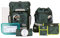 SCHOOL-MOOD - Softbag Schulranzen Set Dinosaurier, 8-teilig - Rebel Air+ - ergonomischer Schultasche Jungen & Mädchen - Schulrucksack für Kinder in der 1. bis 4. Klasse - Daniel (Dinosaurier)