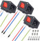 MKBKLLJY 3St. AC 10A 15A 250V Wippschalter Steckdose Einlassmodul Stecker 3St. IEC320 C14 10A Stecker mit 6St. Befestigungsschrauben 9St. 18 AWG Verlängerungskabel 3St. 10A Sicherung