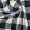 Stoff Meterware Wellness Fleece weicher Plüsch weiß schwarz Karo kariert Lumberjack Softplüsch Bekleidung weich Holzfällermuster