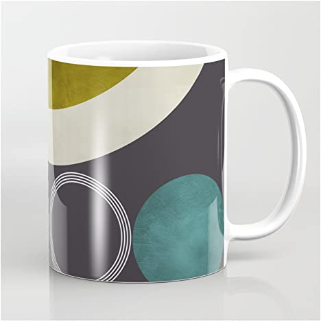 Tasse 330ml, Bauhaus-Geometrie-Zusammenfassung Aus Der Mitte Des Jahrhunderts Kaffeebecher Fun Becher Mehrfarbig Teetasse Für Geschenk Kaffee Muttertag