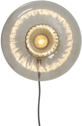 it's about RoMi Wandlampe Brussels - Gold/Glas - Ø27cm - Rund - Glas - Wandlampen für innen - Wand beleuchtung für Schlafzimmer & Wohnzimmer