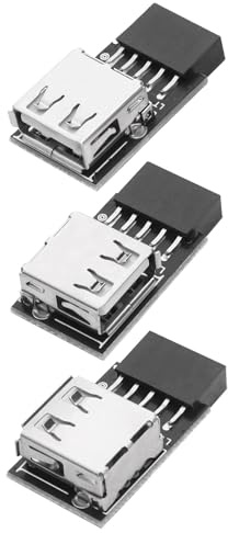Create idea 3 x 9-poliger Frontplatten-Header, USB 9-polig auf Typ-A-Adapter, USB 2.0, nach oben, links, rechts, kompatibel mit Mac, kompatibel mit WINXP/7/8/10/11 Systemen