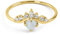 UNIQA JEWELS Damenring aus 925er Sterlingsilber, 14 K vergoldet, mit kubischem Zirkonia und Opalstein, Versprechen Ring Liebe Ringe Verlobung Jahrestag Schmuck Geschenk, 52, 14 Karat Gold, Opal