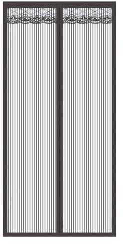 WUWUSU Moustiquaire Noir 90x210cm Maille Ultra Fine Moustiquaire Porte-Fenêtre Aimantée Rideau Anti Mouche Anti Insecte Fermeture Magnétique Installation Sans Perçage avec Bande Adhésive