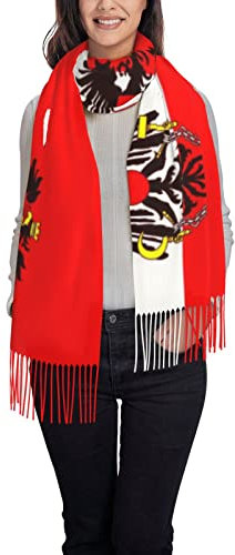 OZLOYFMJL Schal mit österreichischer Flagge für Damen und Herren, warme Winterschals, großer Schal, Wickelschal, Geschenke