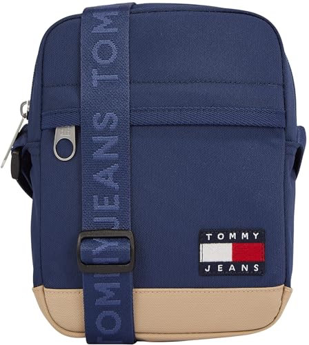 Tommy Jeans Herren Crossbody Bag Tasche Daily Squared Reporter mit Logo, Blau (Velvet Blue), Einheitsgröße