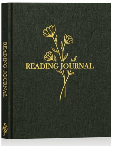 Lanpn Diario di Lettura Reading Log Book Journal in lino, Agenda di Lettura, Tieni Traccia dei Tuoi Libri e delle tue Recensioni e Monitoraggio dei Progressi, Diario Personale per Book Lovers (Verde)