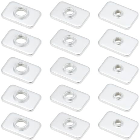 YINETTECH 45 St¨¹ck T-Gleitmuttern Gleitschlitzmuttern Kohlenstoffstahl Verzinkte T-Muttern Vierkantmuttern Vierkantschraubenblock f¨¹r 3D-Drucker CNC-Maschine M3 M4 M5