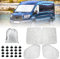 Parasol para Parabrisas Reemplazo para Ford Transit Van MK7, 3 Piezas Protector de Parabrisas, Juego de Parasol Térmico Interno con Bolsa de Almacenamiento, 100% Oclusión