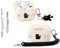 Folaxshoo Kompatibel mit AirPods Pro 2nd/1st Generation Cute Cartoon Funny Case Cover mit Reiniger Kit (Schwarze Katze)