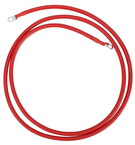 VekAuto 1 Pc Cavo Inverter Batteria 6 AWG Calibro 165cm 5/16 Lug Cavo Batteria Universale per Auto Veicolo Barca RV Solare Rame Stagnato Rosso
