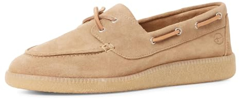 Tamaris Damen Klassische Ballerinas, Frauen Flats,Comfort Lining,TOUCHit-Fußbett,Slip-ons,klassisch elegant,Ballerinen,Taupe,40 EU