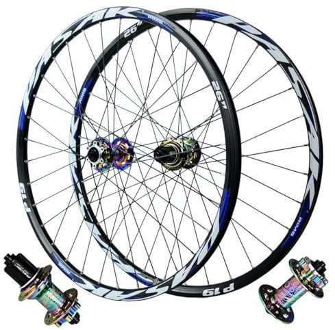 LPYDWZ Ruote Bicicletta da MTB 26/27,5/29 Pollici, Freno a Disco Lega di Alluminio Perno Passante 12 * 142MM Cerchio Anteriore e Posteriore Bici MTB for 7-12 velocità(QR 9 * 100/10 * 135mm,29)