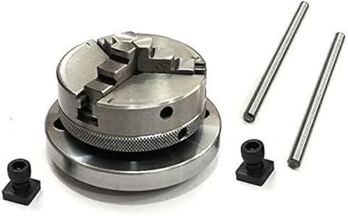 Buyohlic Small Chucks for 3 I 80 mm & 4 Inch I 100 mm Rotary tables with Steel Back Plates and Mini Lathes (65 mm 3 jaws self centering chuck M14 x 1)