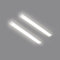 HUMIGA 2 Pack 2FT LED Batten Light, 20W 1800LM Slim Profile Wide Tube Lighting for Ceiling of Indoor Home Garage Shop Office, PC Body,Neutral White 4000K