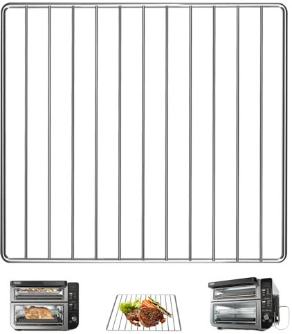 GCQFZ Wire Rack for Ninja DCT451 12 in 1 Smart Double Oven, 13''×12.4'' Stainless Steel Toaster Oven Replacement Parts Accessories Dehydrator Grill Rack for DCT601 DCT651 DCT401 DCT402BK Double Oven