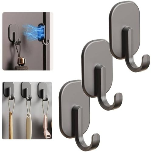 1/3/5 Pcs Magnetic Hooks, Strong Magnetic Magnet Hooks for Cruise Cabin, Heavy Duty Magnetic Hooks for Fridge Microwave Washing Machine Door (3 Pcs)