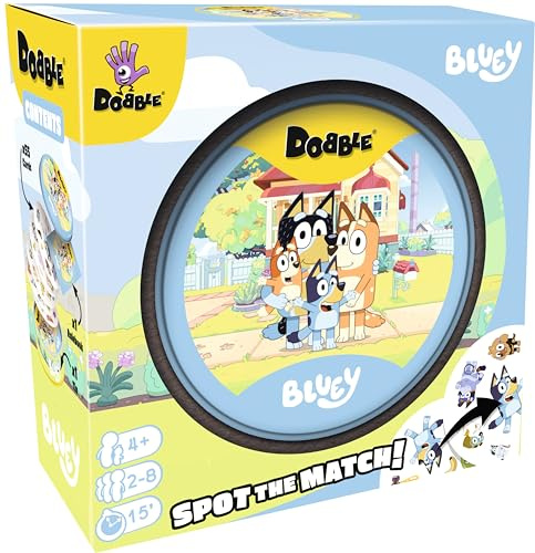 Asmodee | Dobble Bluey | Kids Card Game | Ages 4+ | 2-8 Players | 15 Minutes Playing Time