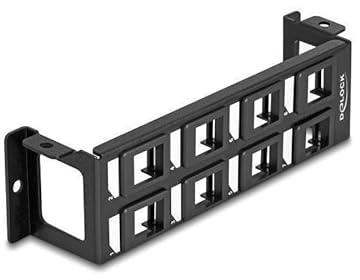 DELOCK Keystone Halterung 8 Port Panel Aufbau vertikal
