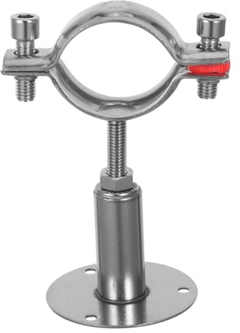 Gadpiparty 2 Stück Verstellbare Edelstahl Rohrhalterung 42 45mm Wand Deckenmontage Rohrschellen mit Schraub Spreizbefestigung Korrosionsbeständig für Wasserrohre und Metallrohre