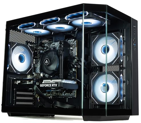 ionz Gaming PC - AMD Ryzen 5 5500, Nvidia RTX 3050, 16GB RAM, 1TB NVMe SSD, Windows 11, 500W 80+ PSU, WiFi, (Apex, Black)