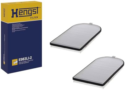 HENGST - Innenraumfilter E983LI-2 - Luftfilter für den Innenraum mit Pollenfilter - Filtert Staub & Pollen für Allergiker - Für saubere Luft im KFZ - Automotive Zubehör für Fahrzeuge