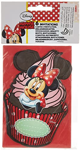Disney Party-Einladungen Minnie Maus (in englischer Sprache), 6 Stück