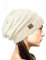 NYFASHION101 Lose bauschige Winter Strickmütze - Elfenbein