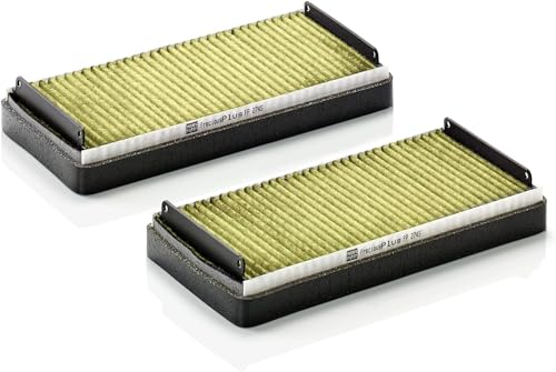 MANN-FILTER FP 2745-2 Innenraumfilter/Kabinenluftfilter - FreciousPlus Biofunktionaler Pollenfilter - (2er Set) für Pkw + Transporter