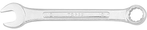 TOPEX Gabelringschlüsell - Maul-Ringschlüssel Ring Maulschlüssel Gabelringschlüssel - Ring-Maulschlüssel - Chrom-Vanadium Stahl Silber - Für Heimwerker und Profis geeignet – 10x125 mm