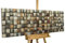 KunstLoft Wanddeko Holz rustikal | 100% HANDGEFERTIGT | 144x44x6cm | Holzbild 'World Beyond' | Abstrakt | Beige Braun | Wandbild Holz