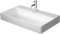 Duravit DuraSquare Meuble lavabo 80x47cm, rectifié, 1 Trou pour Robinet, sans trop-Plein, avec Banc pour Trou de Robinet, Coloris: Blanc - 2353800071