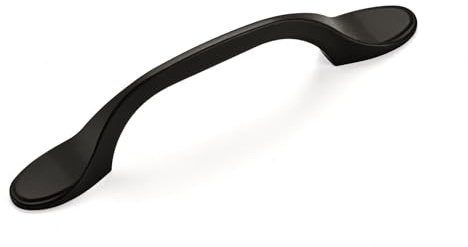 Amerock | Cabinet Pull | Matte Black | 3 inch (76 mm) Center-to-Center | Ravino | 1 Pack | Drawer Pull | Drawer Handle | Cabinet Hardware