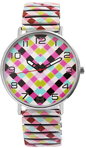 Donna Kelly Damenuhr Muster Grafik Zugband Zugarmband Analog Quarz Armbanduhr