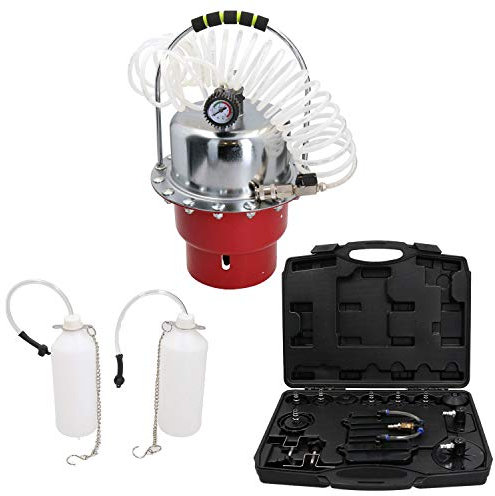 AB Tools Pneumatic Air Portable Pressure Brake + Clutch Bleeder Bleeding Kit + Adaptors