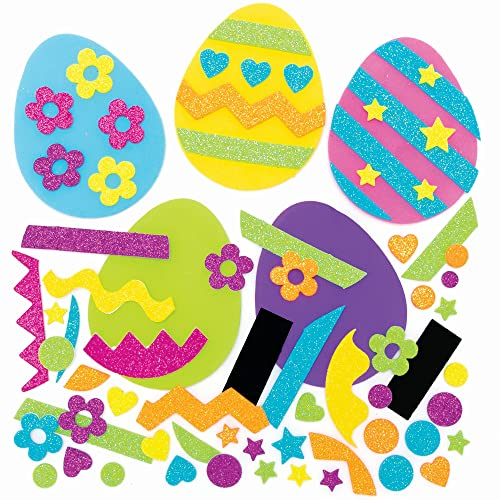 Baker Ross Ostereier Schaumstoff Magnete zum Basteln - 10er Pack, Ostern Bastelmagnete für Kinder (FC490)