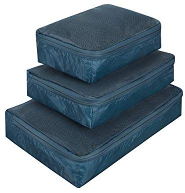 Travelon World Travel Essentials Set mit 3 weichen Packwürfeln, Pfauenblaugrün (Grün) - 43507-383