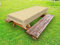 ABAKUHAUS neutrale Farbe Outdoor-Tischdecke, Pastell Hexagons Motiv, dekorative waschbare Picknick-Tischdecke, 145 x 210 cm, Pastell Brown und Multicolor