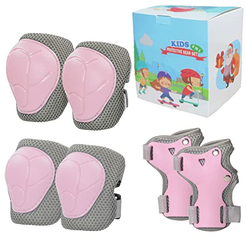 LANOVAGEAR Sets de Protection Enfant 2-8 Ans Réglable Genouillères Coudières Protège-Poignets aux Vélos, Planches à roulettes, Scooters, Patinage, Escalade