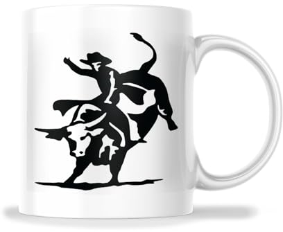 NI468 Tasse mit Bullenreiter, Keramik, 325 ml
