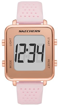 Skechers Women's Naylor Digital Chronograph Watch, Color: Rose Gold, Blush Pink (Model: SR6203)