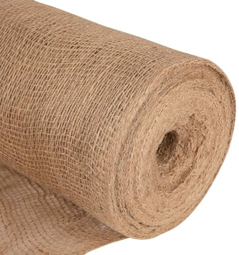 Toile de jute naturelle de 137,2 cm de large - 190 g/m² - 170,1 g - Protection contre le gel - Pour les plantes, la maçonnerie, les travaux manuels - 5 m de large