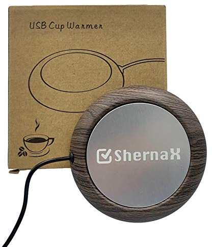 Shernax, Chauffe Tasse de Café USB, Électrique Chauffe Tasse Pad,Chauffe Tasse Plaque Chauffante Dessous Utilisation Sûre pour Le Bureau/La Maison